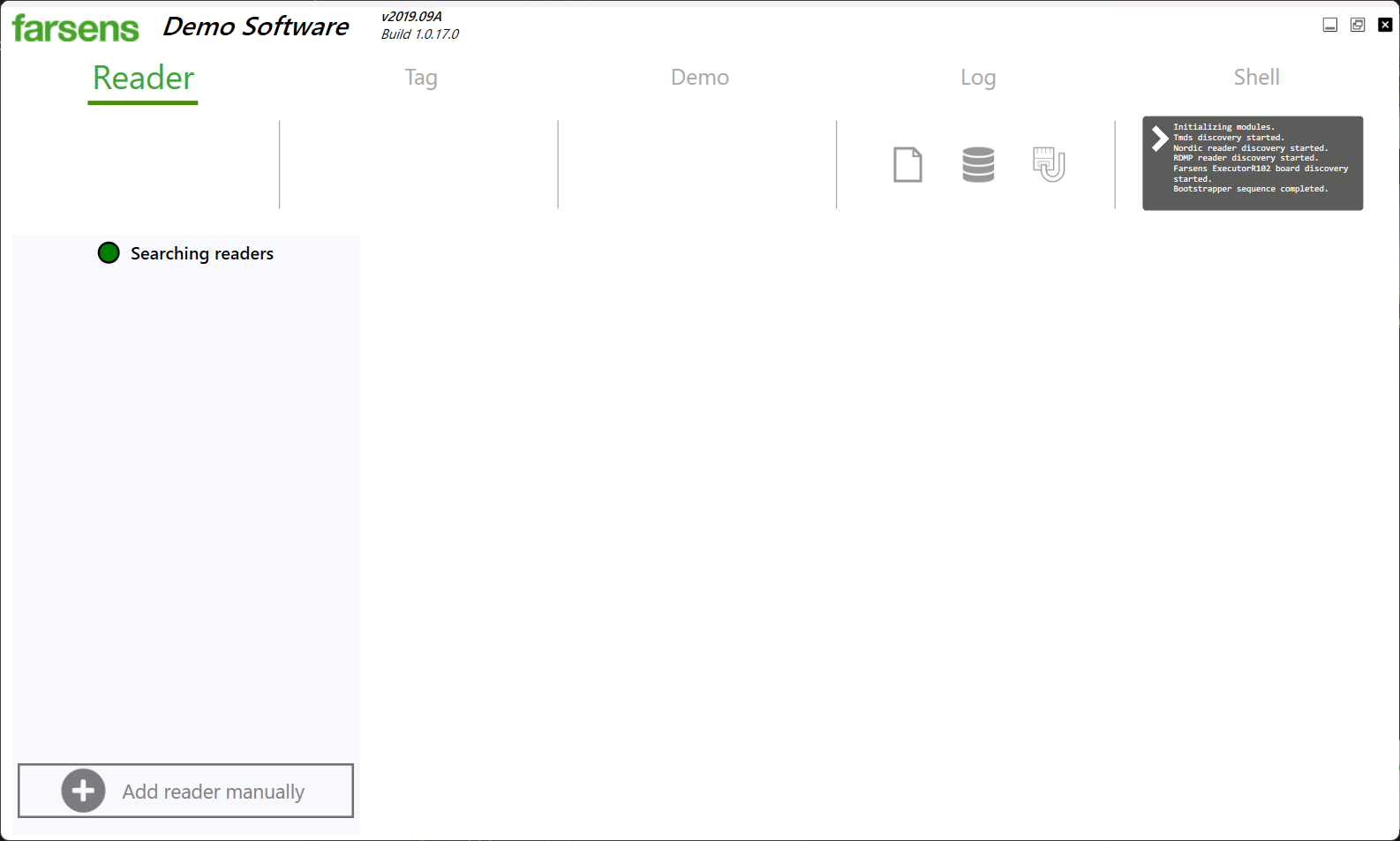 Farsens IoT 用デモソフトのイメージ