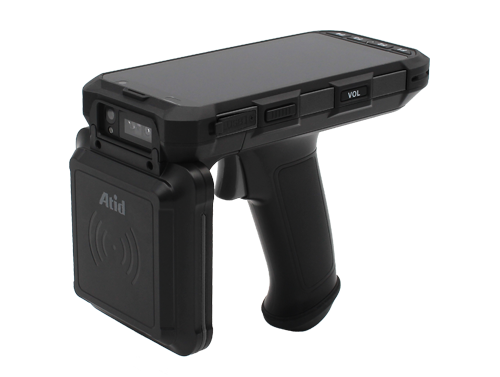 AT909 左側面図・トリガーボタンとポート配置