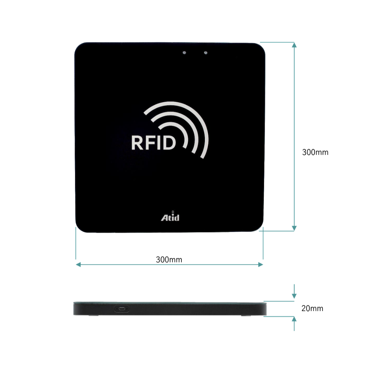 ATT739 外形寸法図（300×300×20mm）