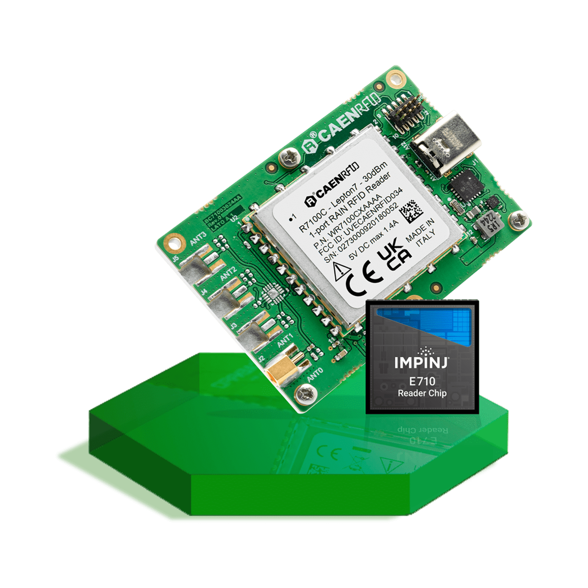 CAEN Lepton7 E710 1ポートRFIDモジュール・安定中距離読取・システム統合
