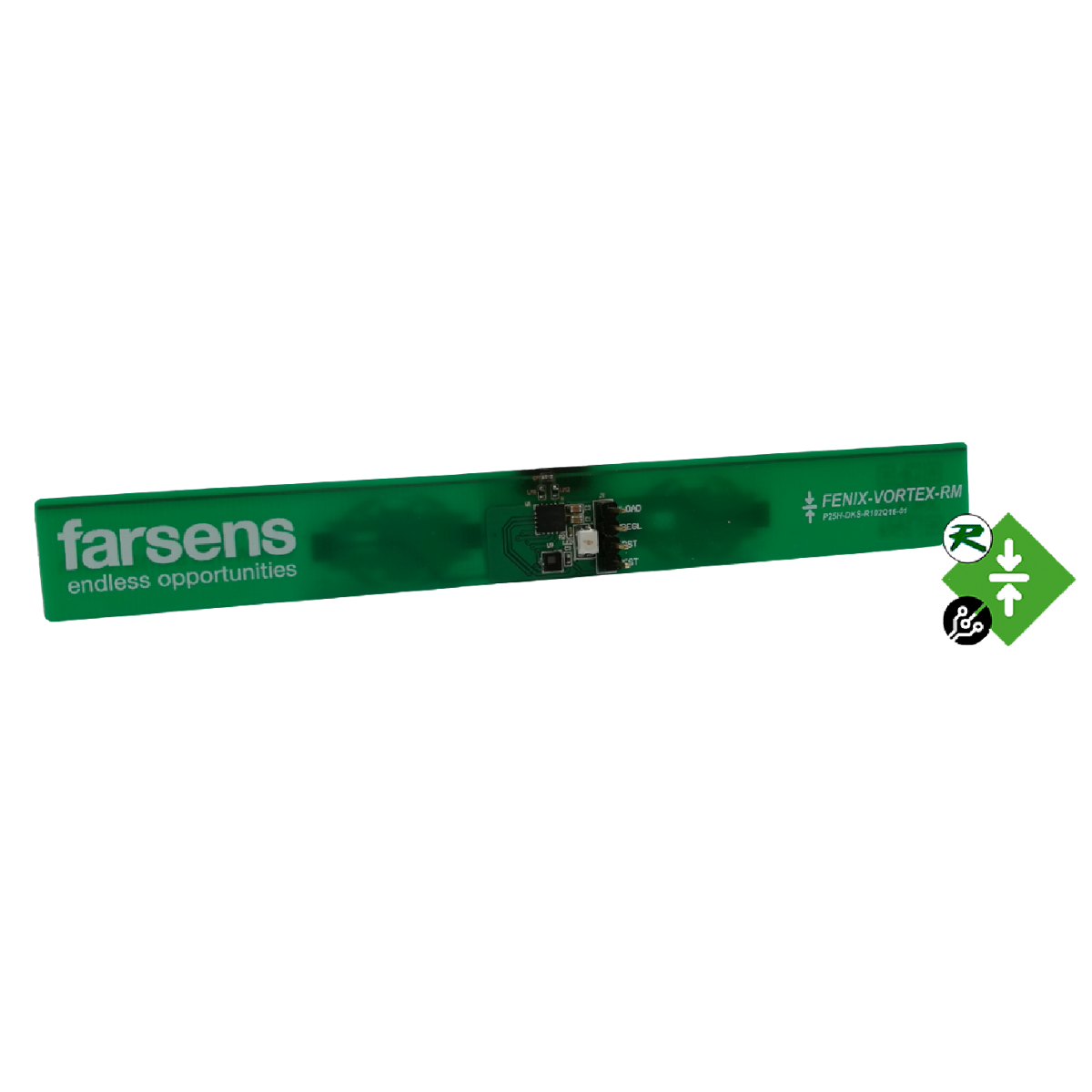 EVAL01-Fenix-Vortex-RM UHFバッテリーフリー温度・気圧センサータグ（-30～85℃、260–1260hPa、EPC C1G2/ISO 18000-6C）