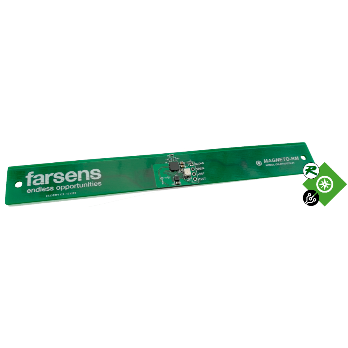 EVAL01-Magneto-RM UHFバッテリーフリー磁場センサータグ（±12ガウス、1mG感度、EPC C1G2/ISO 18000-6C）