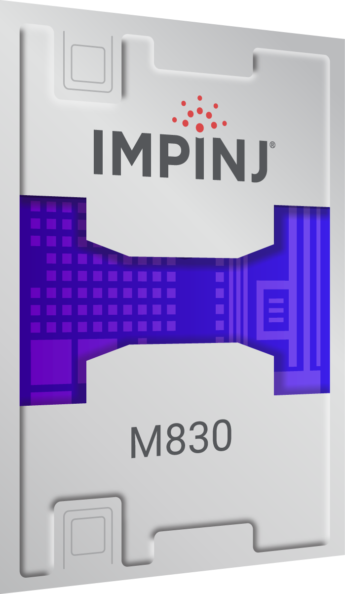 Impinj M830 RFIDタグチップ アングルビュー 高集積化設計