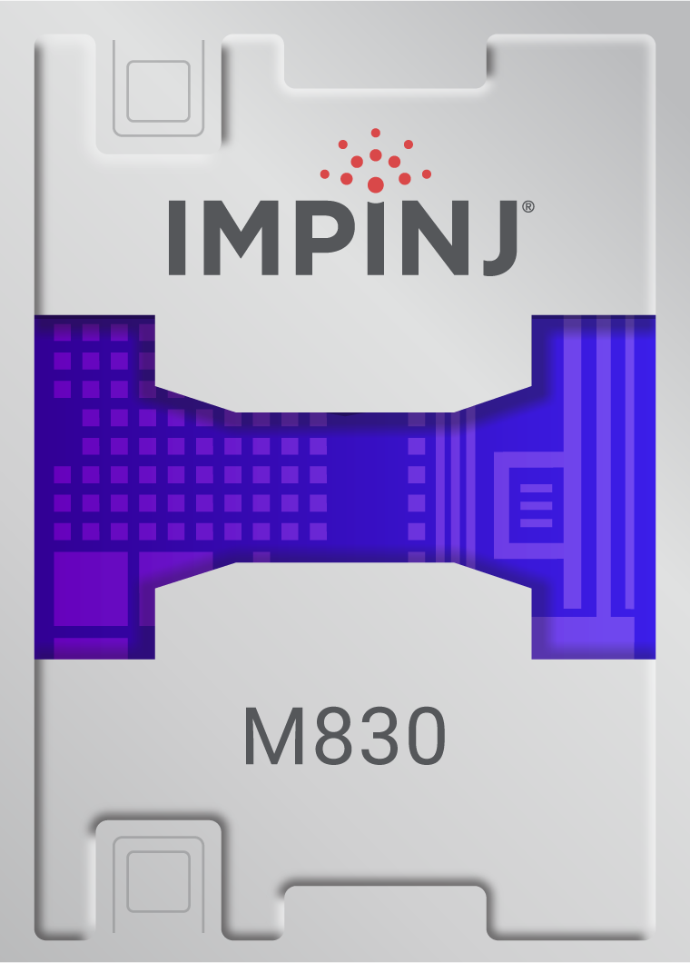 Impinj M830 RFIDタグチップ 正面ビュー フラッグシップ最高性能