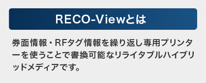 RECO-View 外観・正面図 - product overview