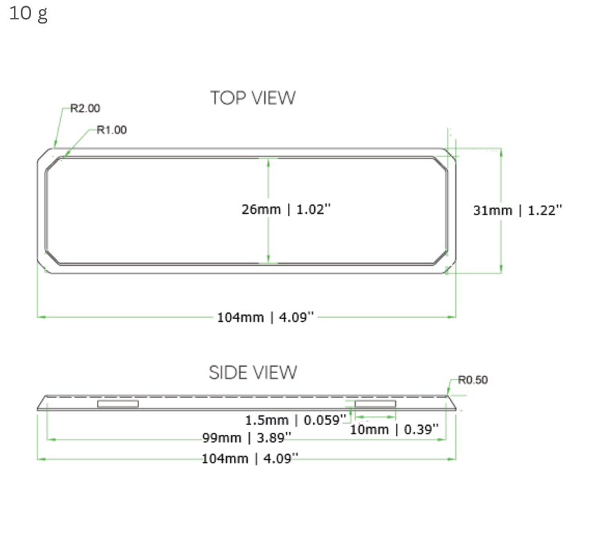 SIVA Rhino HT 10431 FCC 寸法図