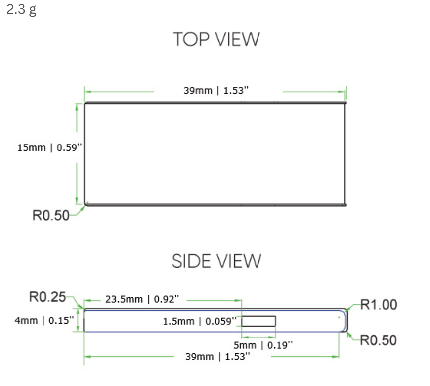 SIVA Rhino HT 3915 FCC 寸法図