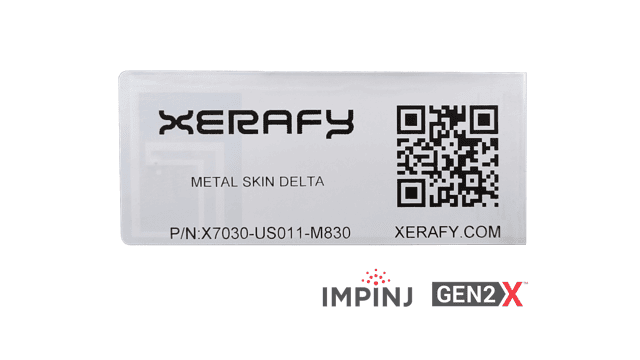 Xerafy Metal Skin Delta U8 柔軟で長距離読取対応RFIDラベル