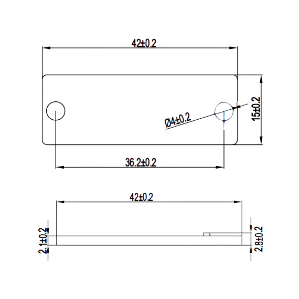 Xerafy Micro Heat 寸法図 - product overview