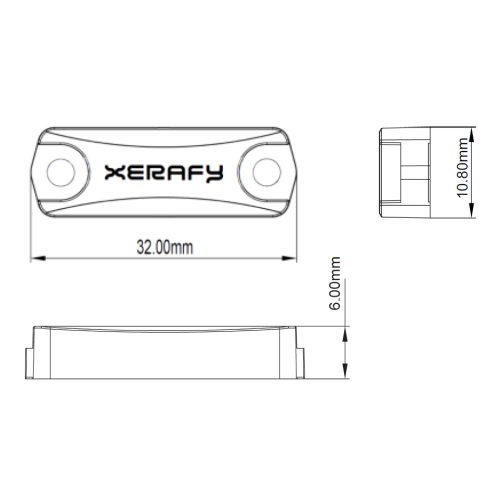 Xerafy Micro Power 寸法図 - product overview