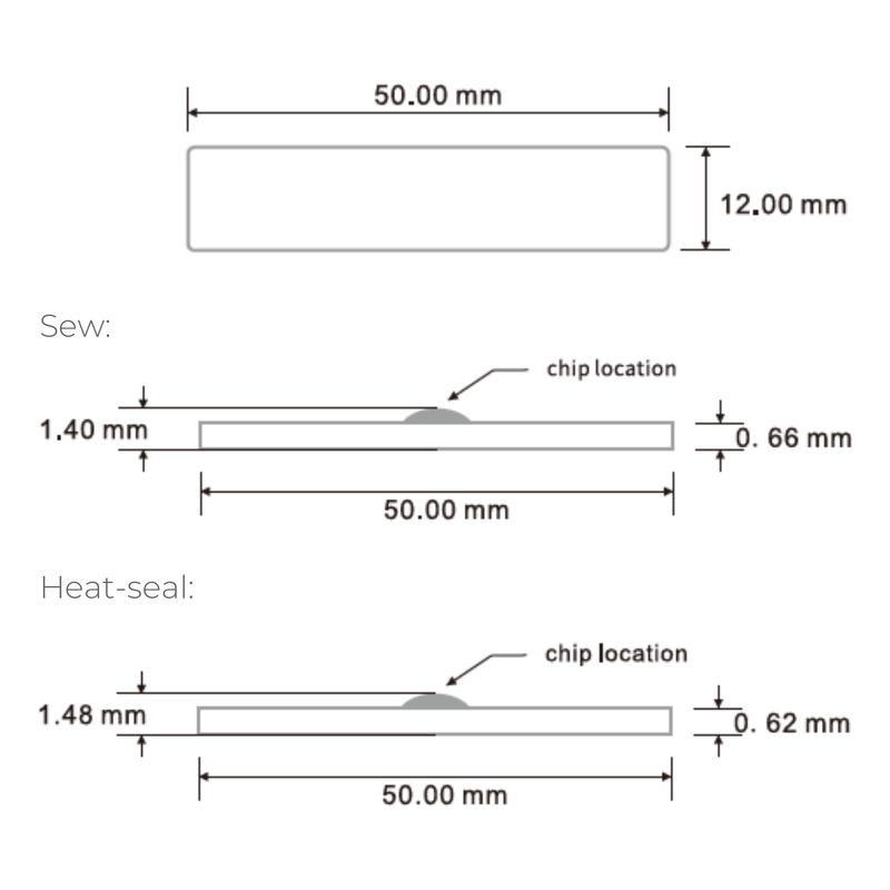 Xerafy TEX 50x12 寸法図 - product overview