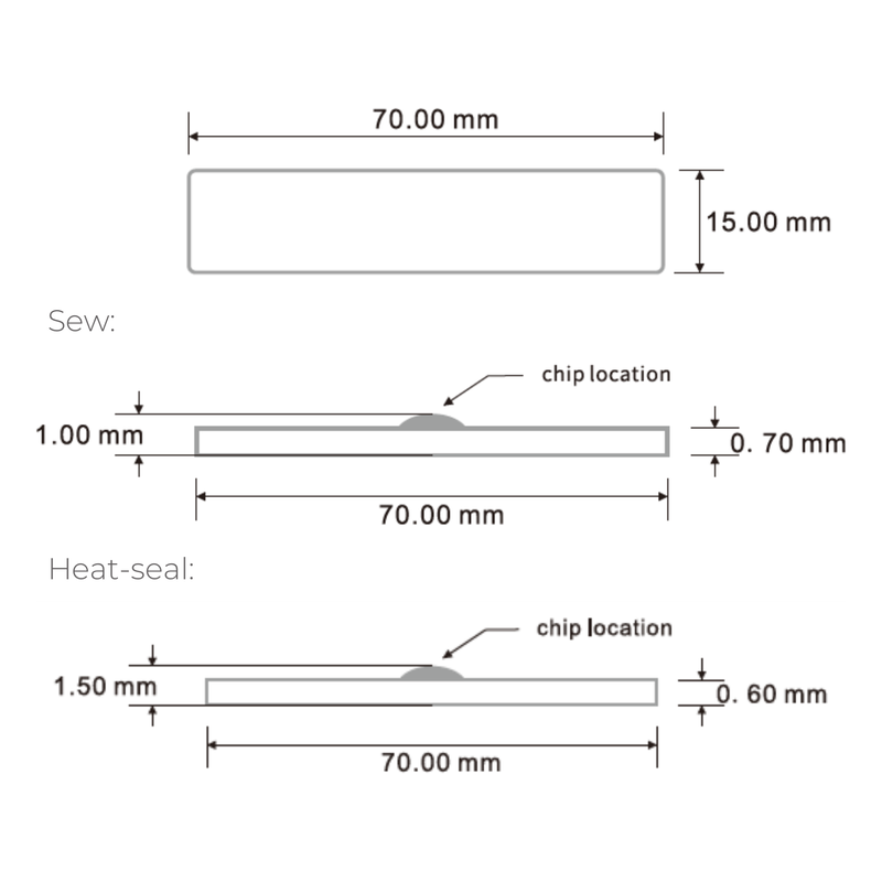 Xerafy TEX 70x15 寸法図 - product overview